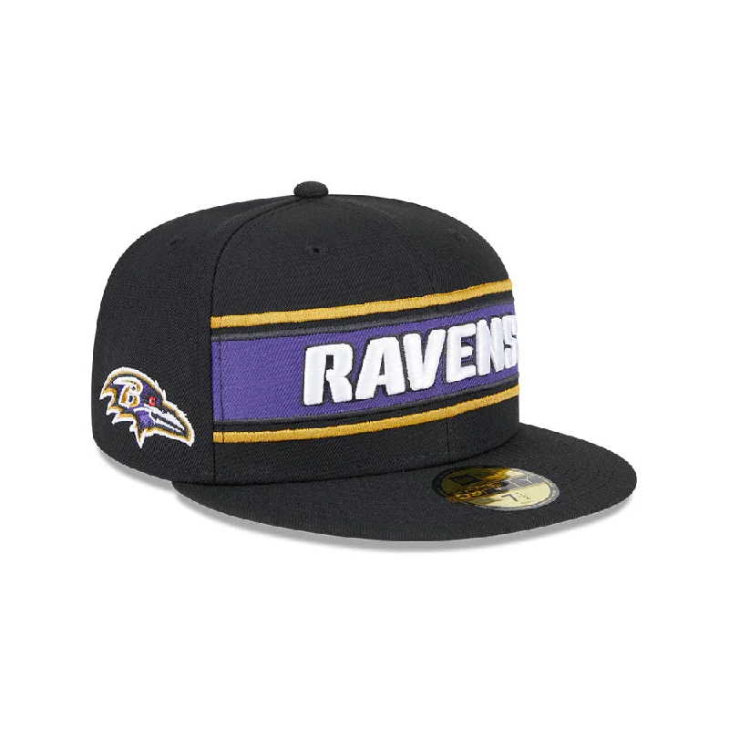 Baltimore Ravens NFL Sideline Black 2024 59FIFTY Cerrada