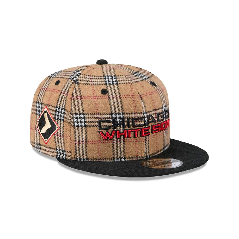 Chicago White Sox MLB Tan Tartan 9FIFTY Snapback