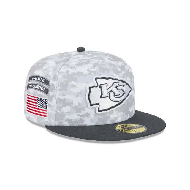 Kansas City Chiefs NFL Salute to Service 2024 59FIFTY Cerrada