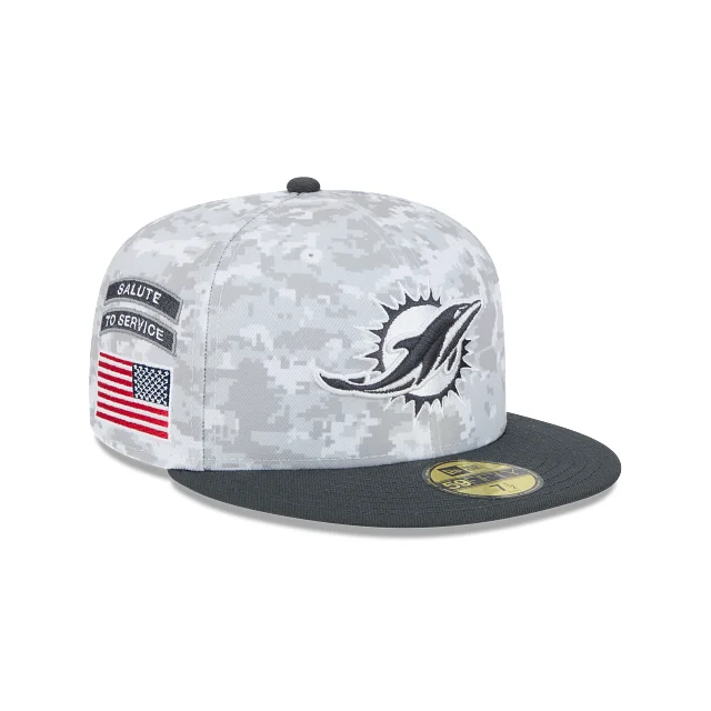 Miami Dolphins NFL Salute to Service 2024 59FIFTY Cerrada