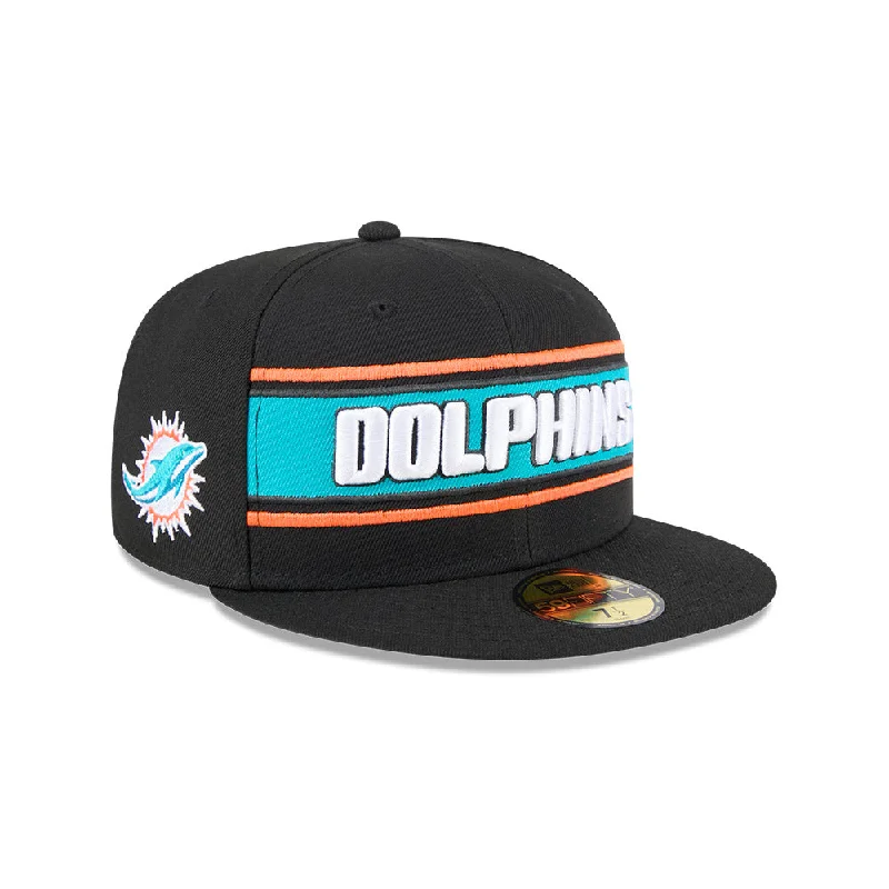 Miami Dolphins NFL Sideline Black 2024 59FIFTY Cerrada