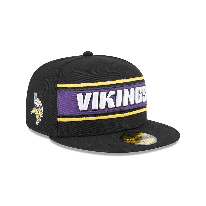 Minnesota Vikings NFL Sideline Black 2024 59FIFTY Cerrada