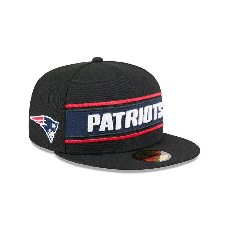 New England Patriots NFL Sideline Black 2024 59FIFTY Cerrada