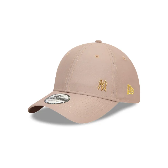 New York Yankees MLB Flawless Mini Logo 9FORTY Strapback Beige