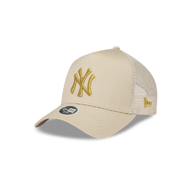 New York Yankees MLB Metallic Logo 9FORTY AF Snapback para Mujer