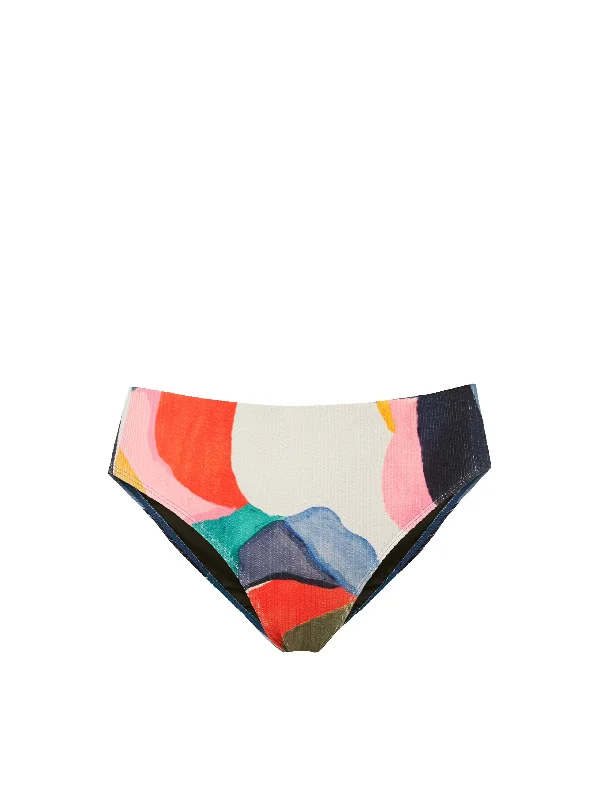 Classic Midrise Bottom In Carta Colorblock Texture