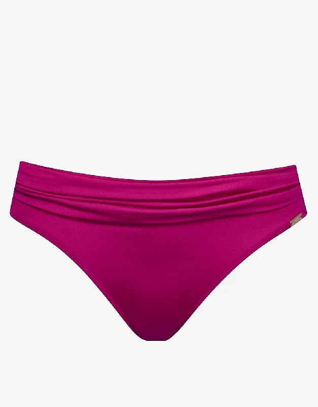 Impact Ruched Bikini Pant - Berry Glaze