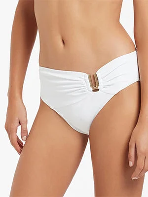 Jetset U Trim Mid Bikini Pant - White