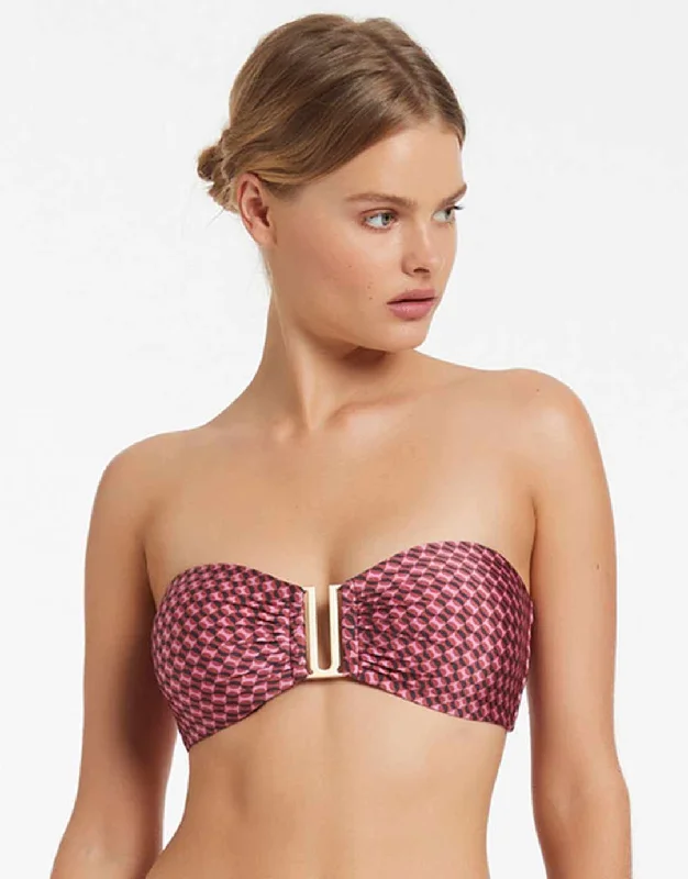 Lalita Bandeau Bikini Top - Orchid