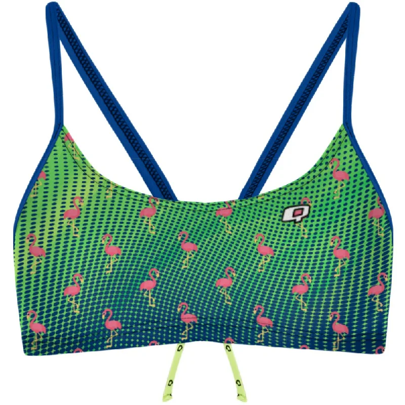 Party Flamingos Bandeau Bikini Top