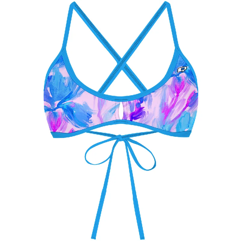 Pastel Flowers -   Demi Tieback Bikini Top