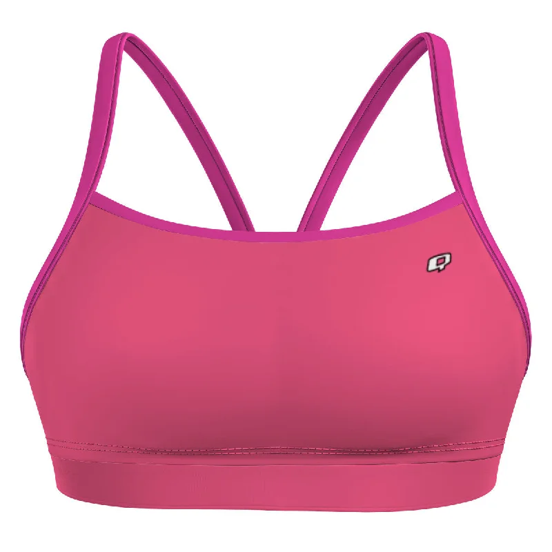 Pink Classic Sports Bikini Top