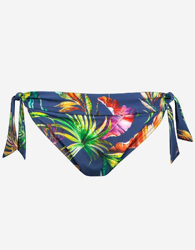 Plunge Tie Side Bikini Pant - Indigo Rainbow