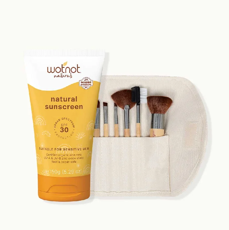 Summer Hack Bundle - Family Sunscreen + Makeup brush set