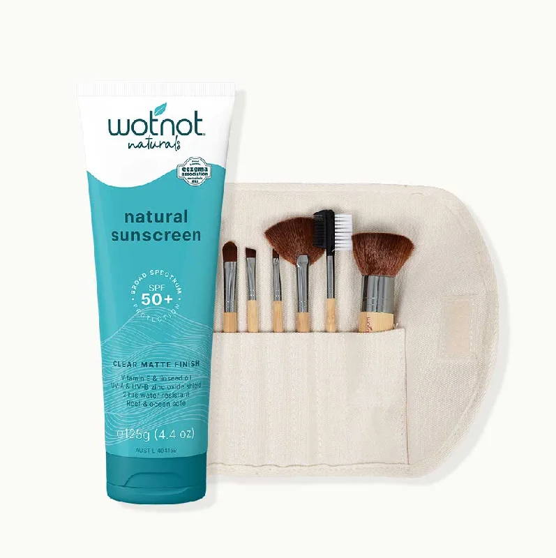 Summer Hack Bundle -SFP 50 Sunscreen + Makeup brush set