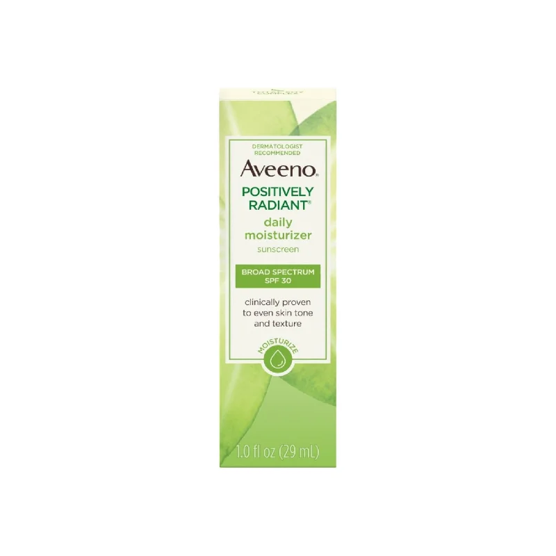 Aveeno Positively Radiant Daily Facial Moisturizer with Total Soy Complex and Broad Spectrum SPF 30 Sunscreen 1 oz