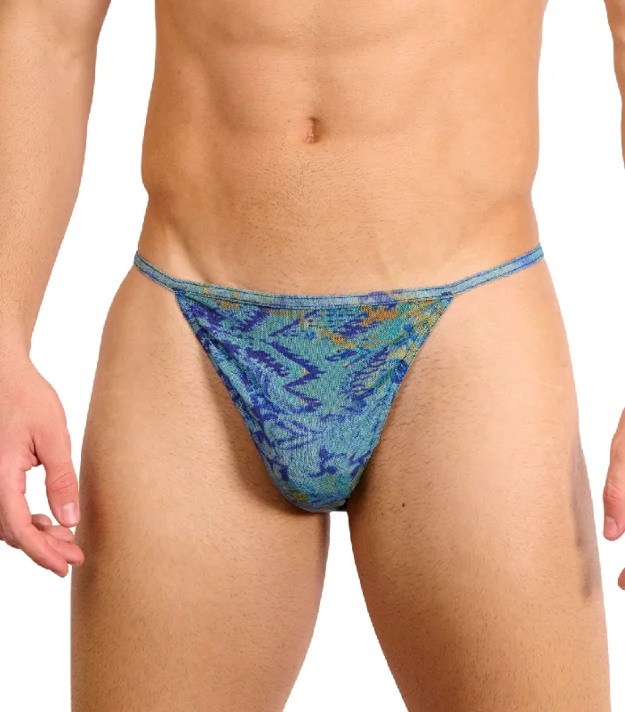 Azure Tan Through Swim Tanga