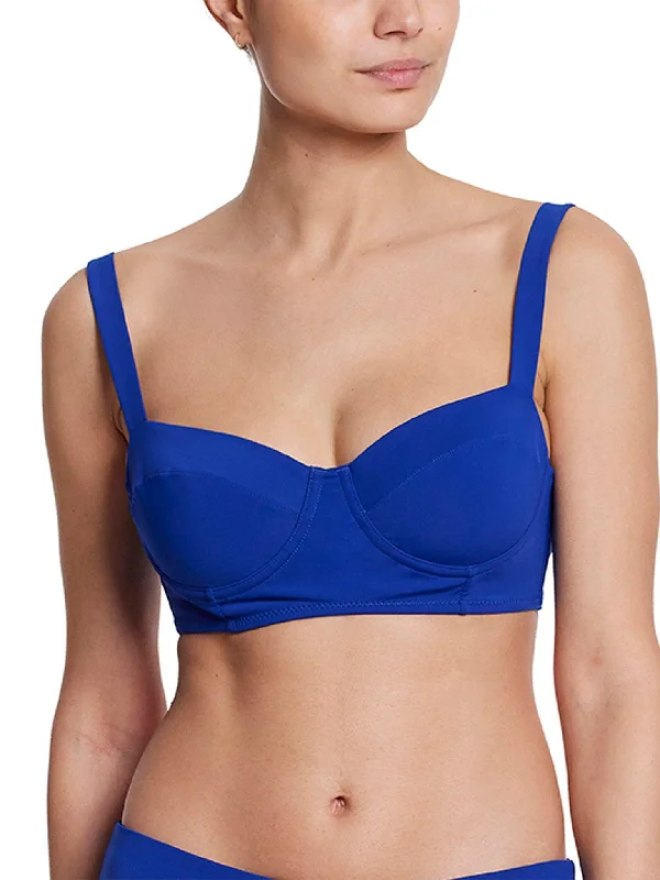 Balconette Bikini Swimsuit Top Poolside Blue