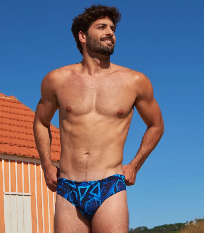 Blue Lagoon Tan Through Deep Waist Swim Brief