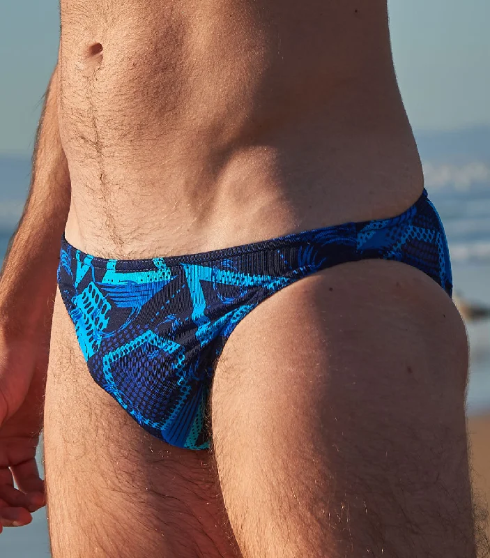 Blue Lagoon Tan Through Swim Micro Brief