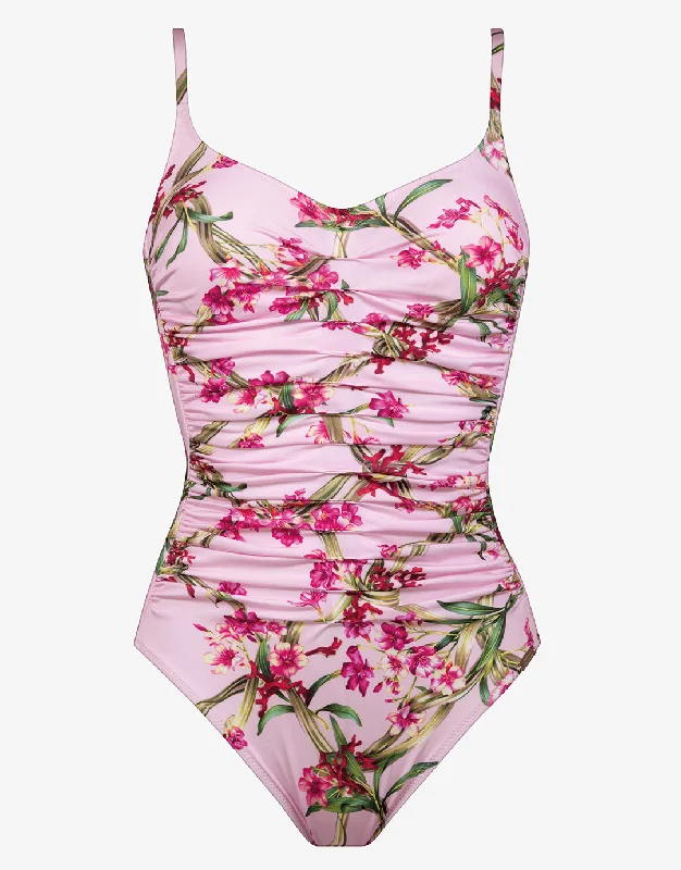 Botanique Ruched Underwired Swimsuit - Tangy Pink