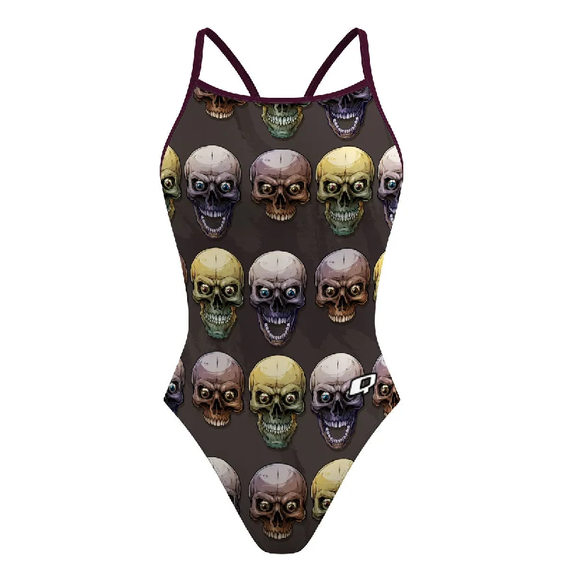 Crazy Skulls - Skinny Strap Swimsuit