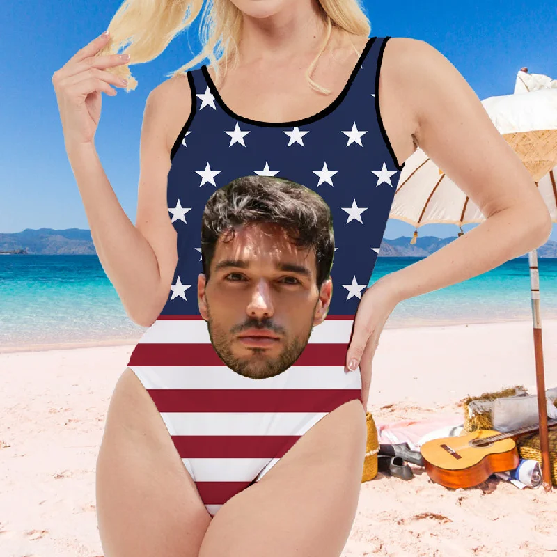 Custom Flag Face Swimsuit