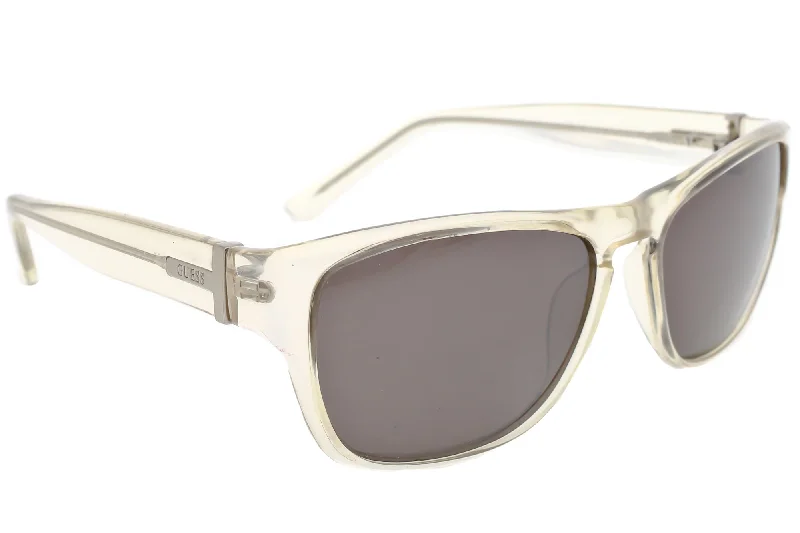 Guess Designer Casual Sunglasses Clear Frame Gray Lens