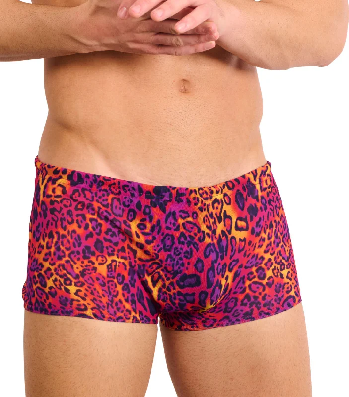 Hot Leopard Tan Through Swim Trunks