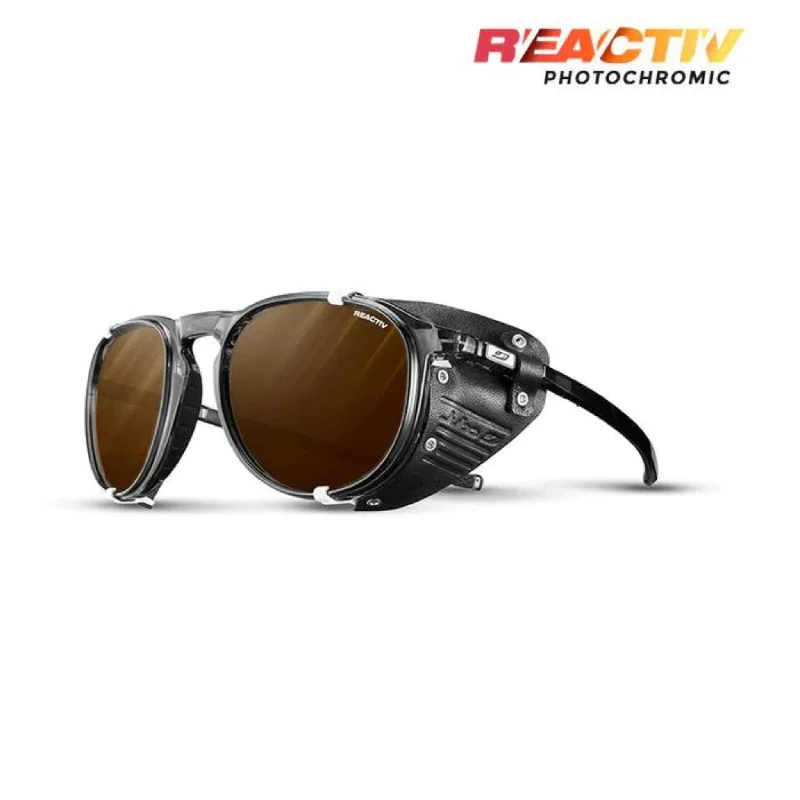 Julbo Millenium Translucent Black/Black/White Sunglasses - Reactiv 2-4 Polarized