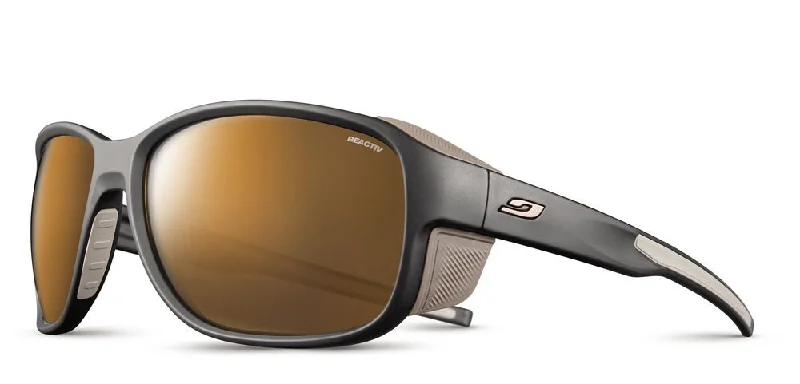 Julbo Monterosa 2 Black/Brown Sunglasses - Reactiv High Mountain 2-4 Lens