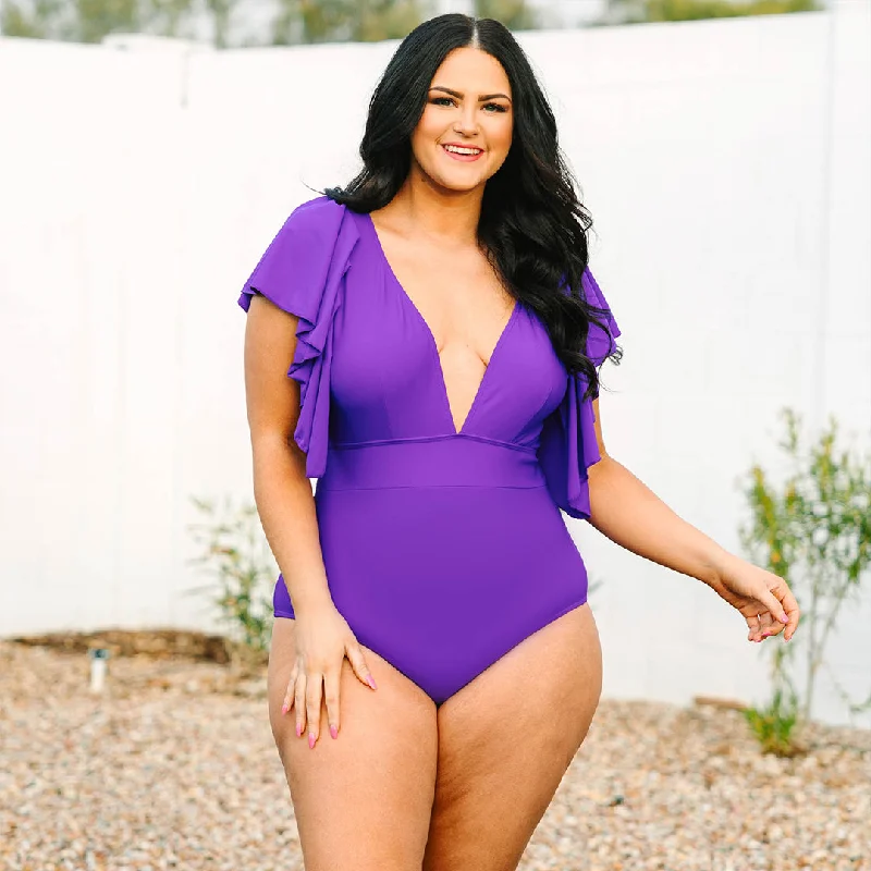 My Heart Is In Hawaii Swimsuit, Purple