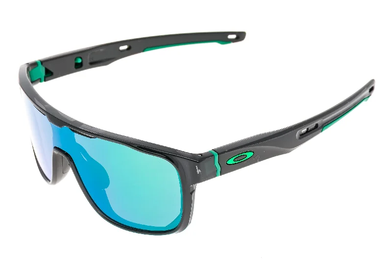 Oakley Crossrange Shield Sunglasses Black Ink Frame Prizm Jade Iridium Lens