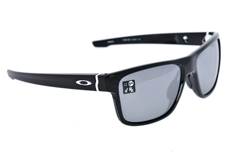 Oakley Crossrange Sunglasses Black/White Frame Gray Lens