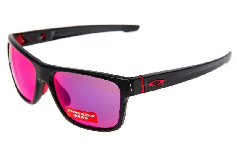 Oakley Crossrange Sunglasses Gloss Black/Red Frame Prizm Road Lens