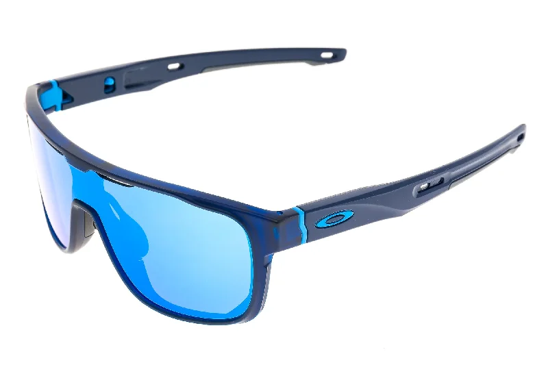 Oakley Crossrange Sunglasses Matte Translucent Blue Frame Prizm Sapphire Iridium Lens