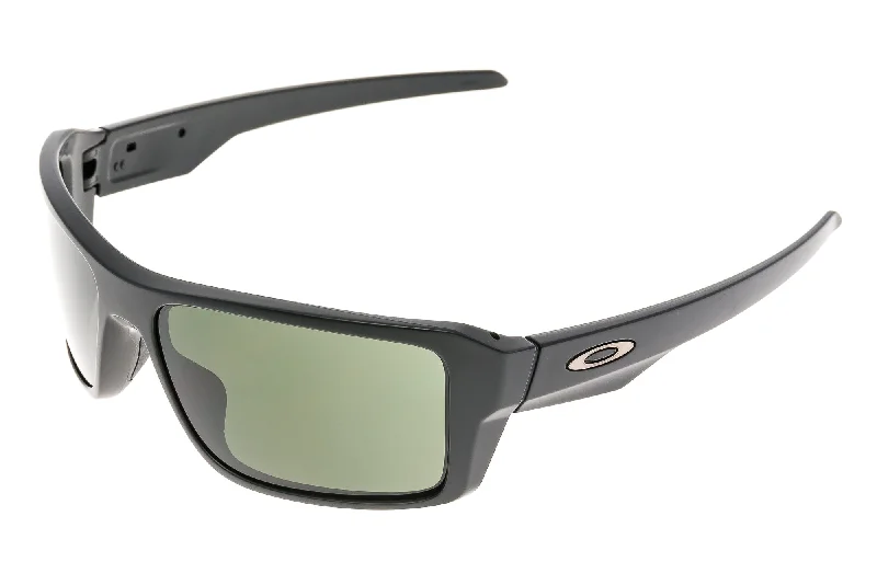 Oakley Double Edge Sunglasses Matte Black Frame Black Lens