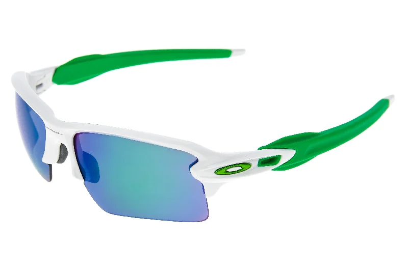 Oakley Flak 2.0 Sunglasses Polished White Frame Jade Iridium Lens