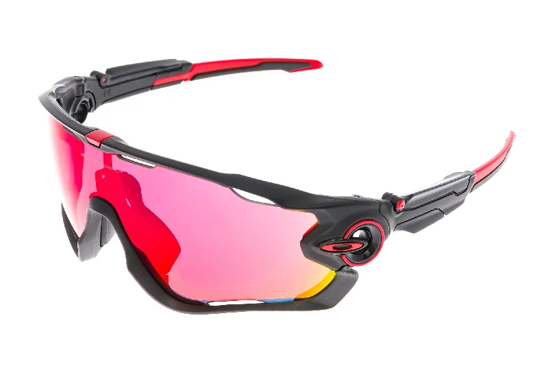 Oakley Jawbreaker Sunglasses Black/Red Frame Prizm Road Lens