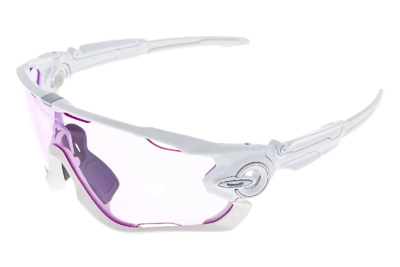 Oakley Jawbreaker Sunglasses Polished White Frame Prizm Low Light Road Lens