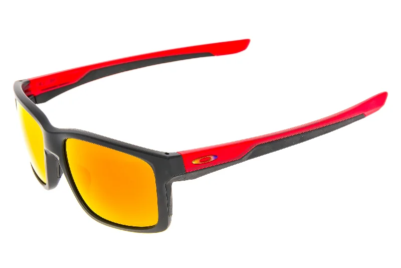 Oakley Mainlink Sunglasses Matte Black/Ruby Frame Prizm Ruby Lens