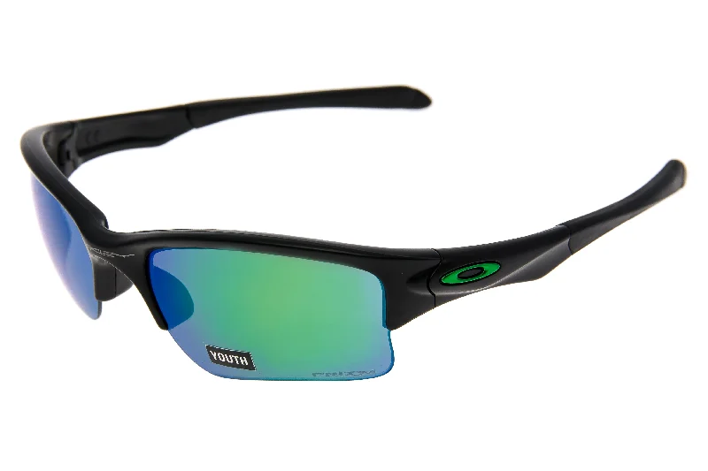 Oakley Quarter Jacket Youth Sunglasses Matte Black Frame Prizm Jade Lens