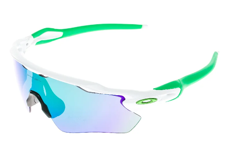 Oakley Radar EV Path Sunglasses Polished White Frame Jade Iridium Lens