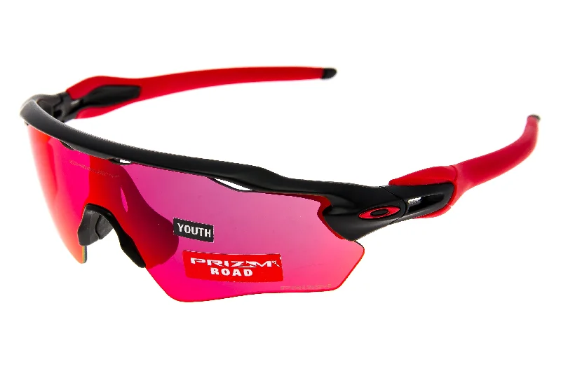 Oakley Radar XS EV Path Youth Sunglasses Matte Black/Red Frame Prizm Road Lens