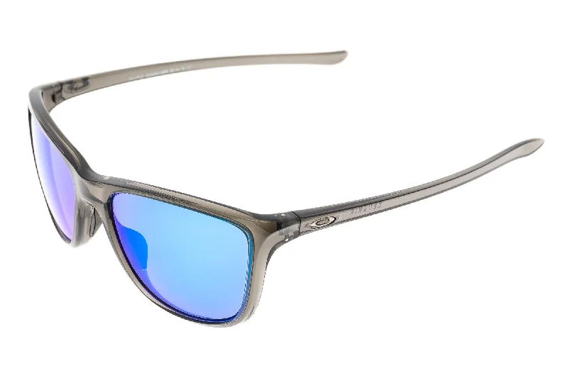 Oakley Reverie womens Sunglasses Gray Smoke Frame Sapphire Iridium Polarized Lens