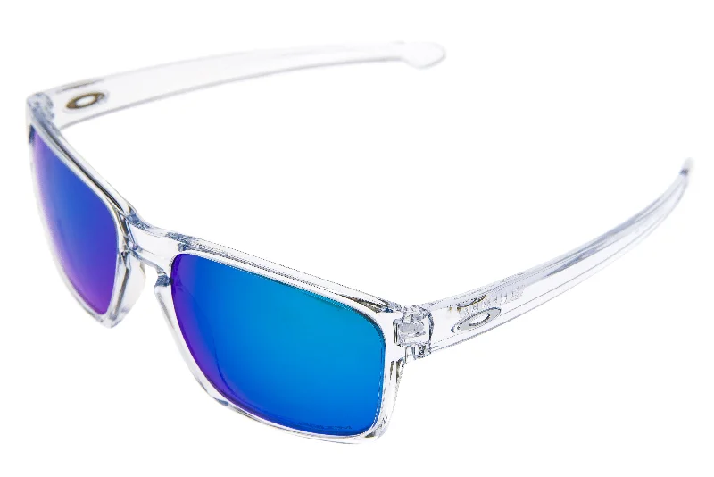 Oakley Sliver Sunglasses Clear Frame Prizm Sapphire Lens