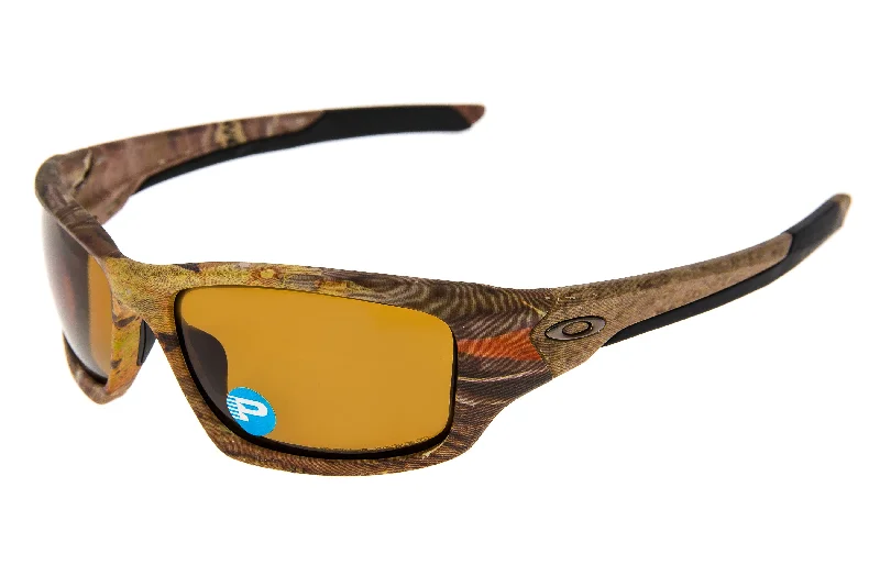 Oakley Valve Sunglasses Woodland Camo Frame Polarized Brown Lens