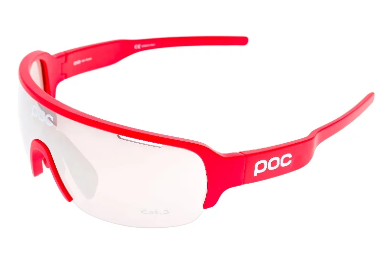 POC DO Half Blade Sunglasses Bhorium Red Frame Violet/Silver Mirror Lens