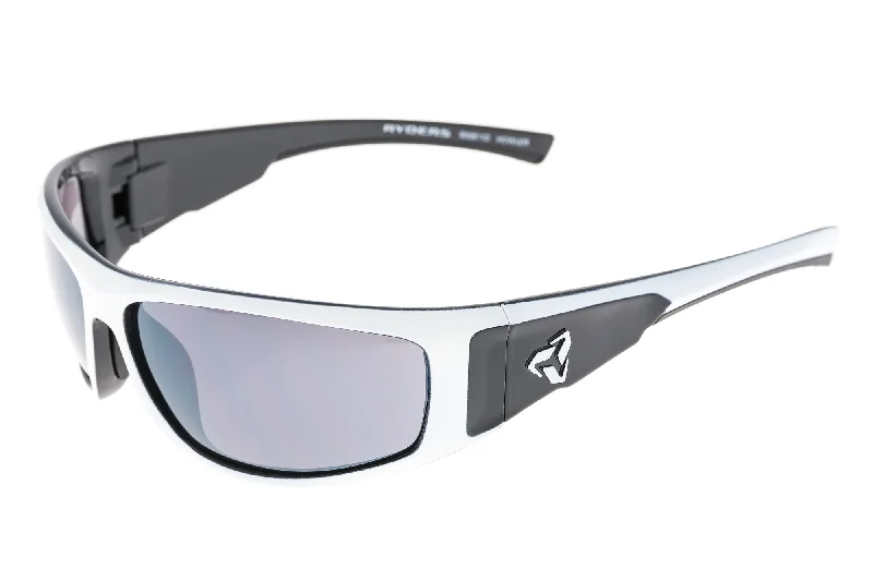 Ryders Eyewear Howler Sunglasses White/Black Frame Gray Lense