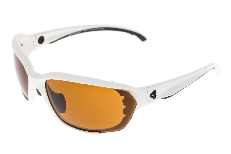 Ryders Eyewear RockWork Sunglasses White Frame Bronze Lens